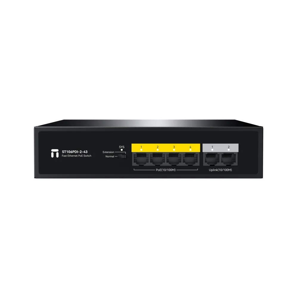 Netis st106pdi 2 43 poe switch durable steel housing and dip switch   wavetech solutions limited