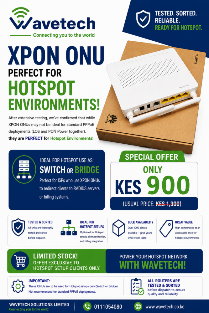 Xpon router   wavetech solutions limited